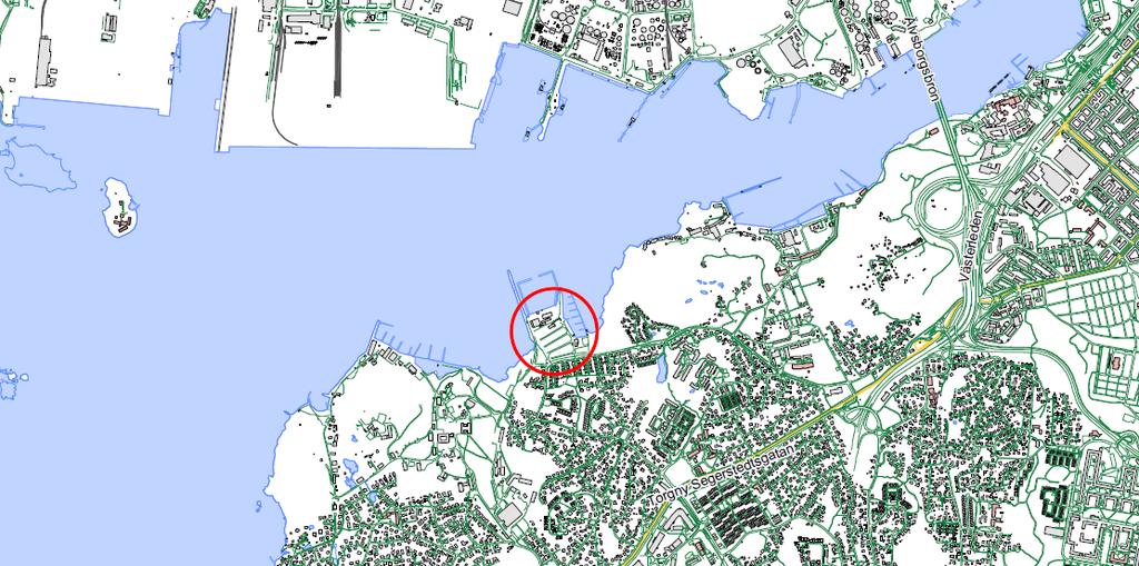 Förutsättningar Läge Planområdet är beläget på Tångudden vid Hästeviksgatan, cirka sex kilometer väster om Göteborgs centrum och omfattar land- och vattenområden.