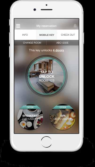 restaurang, spa och andra relevanta erbjudanden - direkt till gästens mobil.