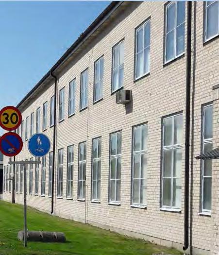 Planområdet är bebyggt med en större verkstadsbyggnad (fd