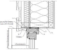 Viktigt att drevspalten utförs med en yttre omslutande tom spalt, ca 10-20 mm djup (se fig 5, pkt 3). Denna spalt utgör tryckutjämningszon samt är dränerande och ventilerande av eventuellt fukt.