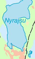 Nyrajsu Koordinater: 271 122 Höjd över havet (m): 1 Socken: Fleringe Sjöyta (ha): 3 Vattensystem (SMHI): 11/117 Maxdjup (m): 2 Program: Regional miljöövervakning Medeldjup (m): - Provfiskedatum: 9931