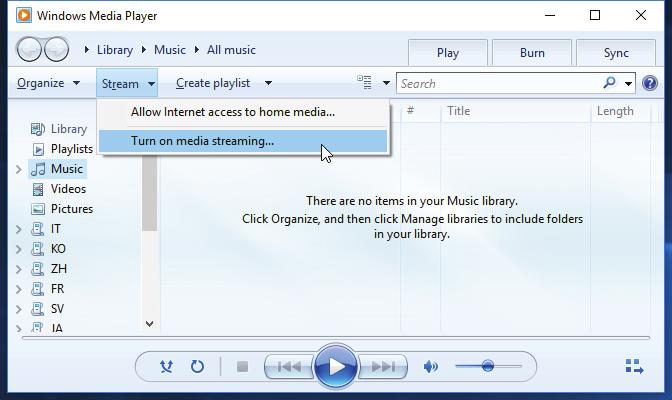 Uppspelning Lyssna på musik lagrad på din dator eller NAS Du kan spela upp musikfiler lagrade på din nätverksanslutna dator eller på en Digital Living Network Alliance (DLNA)-kompatibel NAS.