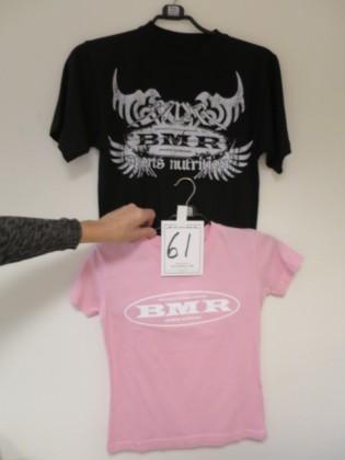5st t-shirt, 1st rosa, 4st svarta
