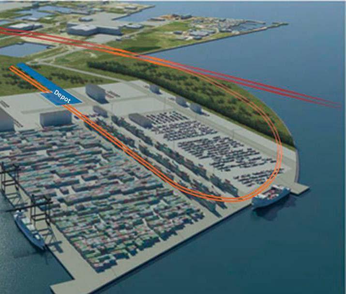 Placeringen av godsterminal i Nordhavn är ett alternativ som diskuteras. I Nordhavn skulle en koppling mot en godsterminal enkelt kunna göras kombinerat med kopplingen mot tågdepå.
