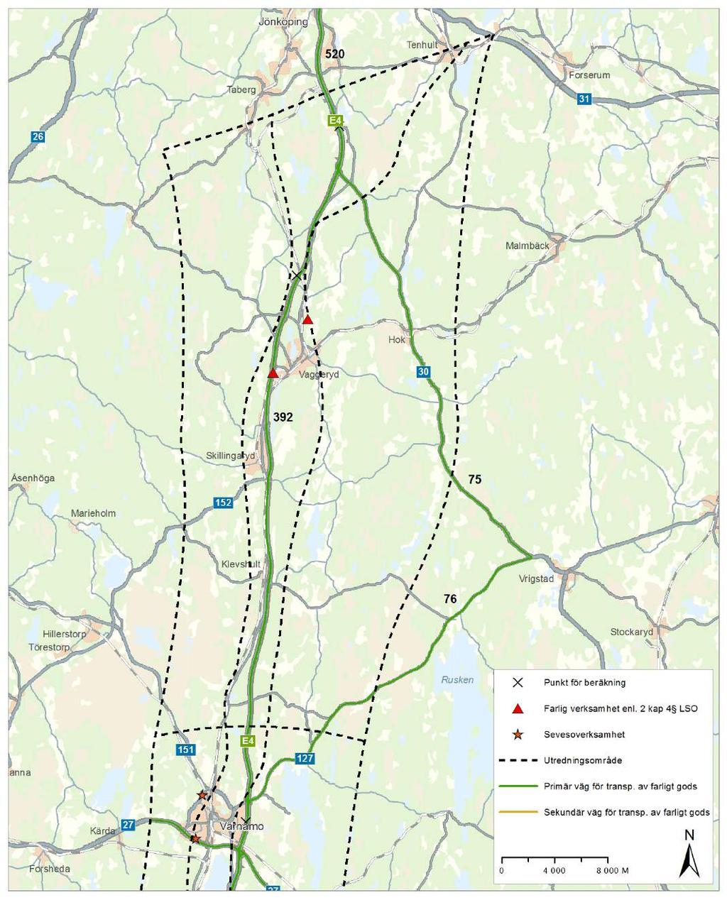 De relativt stora avstånden till tätorter innebär att det större vägnätet, i kombination med det finmaskiga vägnätet som ansluter till detta, bedöms vara av betydelse för bygdens funktionalitet och