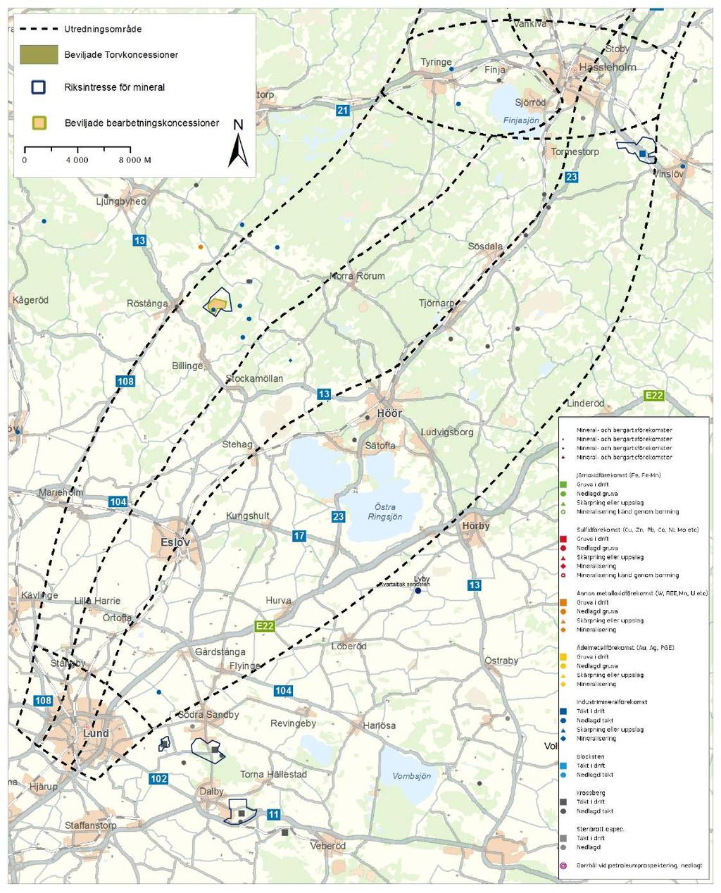 Tabell 5.4. Fördelning jordarter, Värnamo Hässleholm.