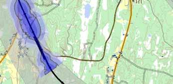 BRÖ. För en linje i västra delen av korridoren, som leder mot BRV, överskrider drygt 10 hus vid Stor-Malsjön riktvärdet på 70 dbamax.