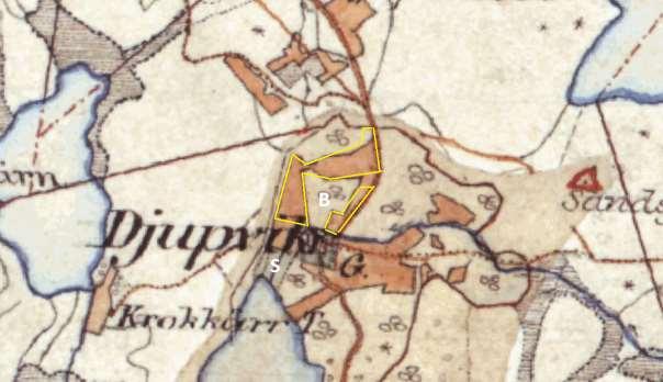 Nol 1890-tal. Mycket småskaligt jordbruk i skogsbygd.