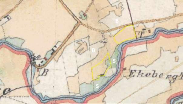 Fåglum 1880-tal. Mellanbygd med en stor andel åkermark. Ängsmark fanns endast kvar längs ån, medan det fanns ganska mycket öppen betesmark i omgivningen.