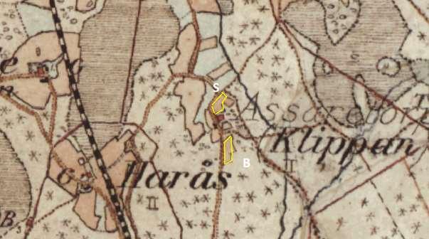 Klippan 1890-tal. Mycket småskaligt jordbruk i skogsbygd. Många små åkrar med renar som säkerligen lieslogs. Ännu ganska stor andel ängsmark, samt stora utmarksbeten.