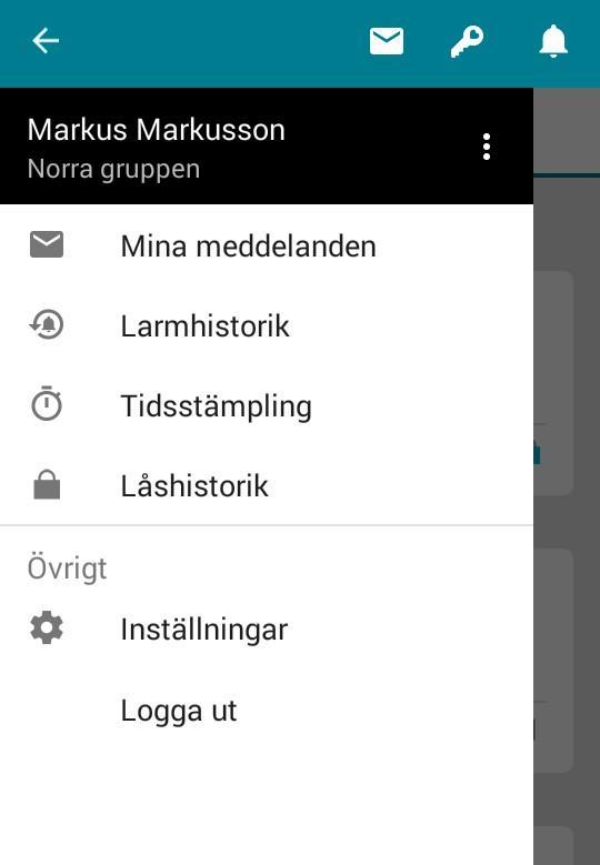 9 Logga ut och avsluta För att logga ut och avsluta TES App, följ nedanstående instruktion.