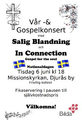 00 Musik i kyrkan på Mockfjärdsdagen. Visor, jazz och annat folkligt med Anna Dalfors Warg och Magnus Warg 18.00 Se Floda församling Sönd. 4/6 Pingstdagen 11.00 ögmässa med pastoratets konfirmander.