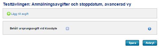 Rutan Beskattningsbar tävling kryssas i om tävlingsavgifter ska betalas för tävlingen. Det gäller normalt sett alla nationella tävlingar och distriktstävlingar.