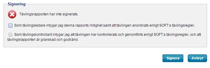 Formuläret är förifyllt med uppgifter baserat på tävlingens anmälningsavgifter och den uppladdade resultatlistan. Kontrollera uppgifterna och justera dem vid behov.