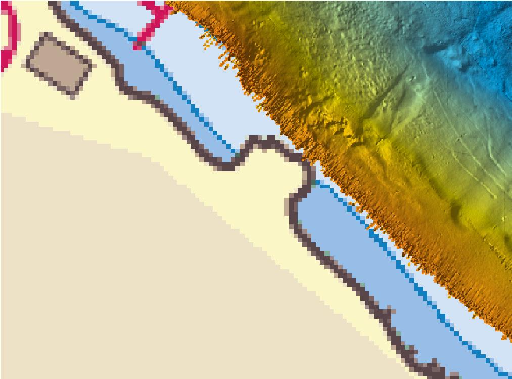 Såväl i grunt och brant belägna strandnära fiber sediment som i naturliga sediment