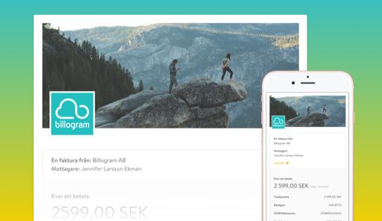 Dessutom: Låt varumärket träda fram på fakturan Med Billogram kan du även, ungefär som på din facebook-sida, låta ditt varumärke träda fram i form av bilder och logotyp.