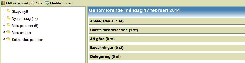 Mina personer Denna mapp fungerar som en genväg till de personer du behöver ha regelbunden tillgång till. Du kan själv välja att lägga till och ta bort brukare från Mina personer.