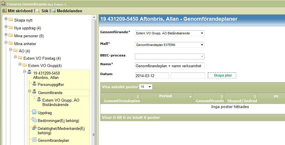 Genomförandeplan Alla brukare ska en upprättad genomförandeplan. Genomförandeplanen ska följas upp var tredje månad eller tidigare vid behov.