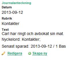 Datum dagens datum anges automatiskt. Du kan bakåtdatera genom att klicka i händelsedatumrutan. Välj Rubrik (sökord) Klicka i Rubrikrutan, då kommer det upp valbara rubriker. Nyckelord valbara.