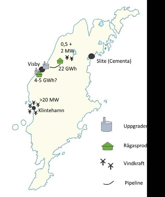 Spelplan för PtG på Gotland Gotlands vision: 700 MW installerad vindkraft år 2020 och 1000 MW år 2025 Hinder: Den installerade effekten begränsas idag av kapaciteten på fastlandskabeln (200 MW)