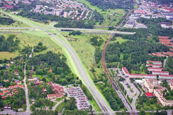 Området bortom trafikplats Hjulsta, vid kanten av Järva fältet, kommer att få en helt ny karaktär när Barkarbystaden byggs i Järfälla.