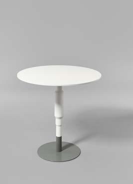 Fem höjder, från 530 till 1100 mm, gör att borden kan användas i en rad olika sammanhang.