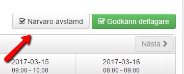 Om man har tillfällen som ännu inte ägt rum/närvaroregistrerats så kan man alltså spara närvaron på de tidigare tillfällena