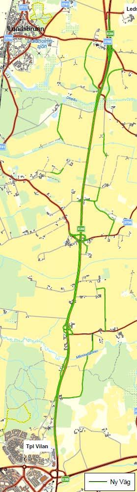 Förbi Skara, 8 km Projektledare: Johan Larsson Projektet omfattar ombyggnad av bef väg till 1+1 resp 2+2. Konsult är Norconsult för framtagning av vägplan och bygghandling Delen Vilan-Dalaån.