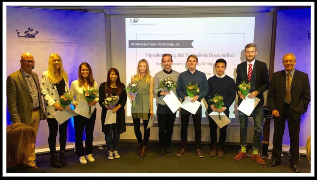 2016 Axel Skog JTH 10.000 Deakin University, Geelong, Australien Yuan He JTH 10.000 Deakin University, Australien Gershon Kumeto IHH 10.000 Cass Business School, London, UK Erik Sjögren JTH 10.