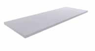 Spårpanel och tillbehör Spegel 142000 Spegel 1450x350x4 med fäste för spårpanel Hyllplan i melamin för spårpanel 122301 Hyllplan melamin 900x330 för