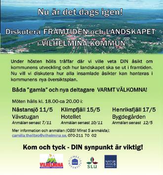 se VILHELMINA KOMMUN INFORMERAR Christina Rickardsson på Vilhelmina folkbibliotek Träffa författaren bakom den omtalade boken Sluta aldrig