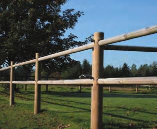 stängselband, Silva-tråd, stolpar av iso-wood, järngrindar m.