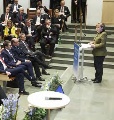 Nilsson, IVA, förbundskansler / Bundeskanzlerin Angela Merkel, statsminister / Ministerpräsident Stefan Löfven, Olof Persson, Tysk-Svenska Handelskammaren / Deutsch-Schwedische Handelskammer.