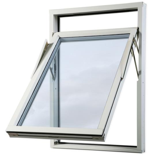 H-fönster, AFH Utsida, vädringsläge Insida Fakta Produkt Fönster, AFH. Öppningsbarhet H-fönster, utåtgående glidhängt.