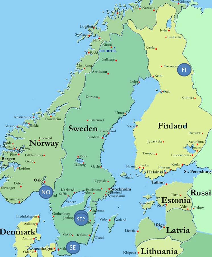 Metodvalidering Utvärderingspunkter Ref SE NO FI SE(fr) SE(fr) Name Åhus E.