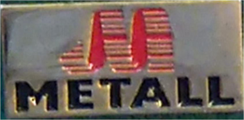 Vänstersidan av tavlan, rad 5 5.1 M Metall. Svenska metallindustriarbetareförbundet, märket utkom 1997. (S.R.