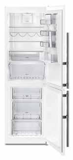 liter, Vit FrostFree Automatisk avfrostning, FastFreeze Snabbinfrysning, Snabbkylning, FreeStore för jämnare temperatur,