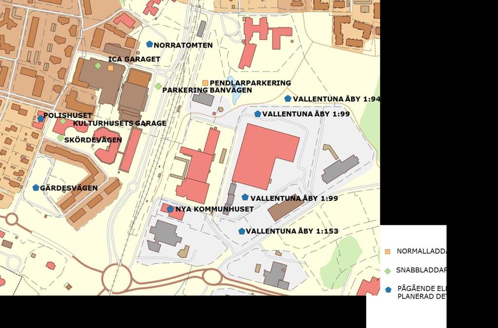 Förslag på lokalisering i centrala Vallentuna Figur 3.