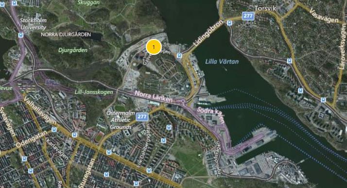 jämförbar med värderingsobjektet, dock är läget mindre attraktivt jämfört med värderingsobjektet.