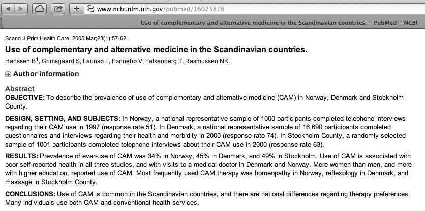 Scandinavia! Hanssen et al.