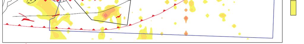 Zonernas bredd varierar mellan 0,3 och 150 meter. De består av beresit och propylit med guld-kvartsådror. Maximal guld betyget i malm organ är 150 g/t, med medelvärden från 3.0 upp till 35.