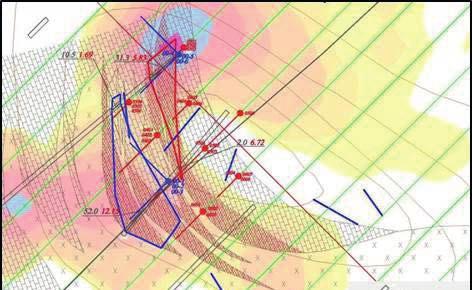 GULDTILLGÅNGAR GULDTILLGÅNGAR Geologi och prospektering GEOLOGI Tardanfyndigheten är ett block som begränsas av tektoniska sprickor, vilka är del av Baisyutskiy-skjuvförkastningen och belägen i