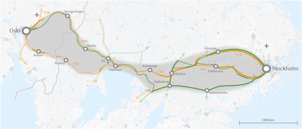 Åtgärdsvalsstudie inom stråket Stockholm Oslo Projektledare Trafikverket Intressenter/deltagare Norska Jernbanedirektoratet och Statens