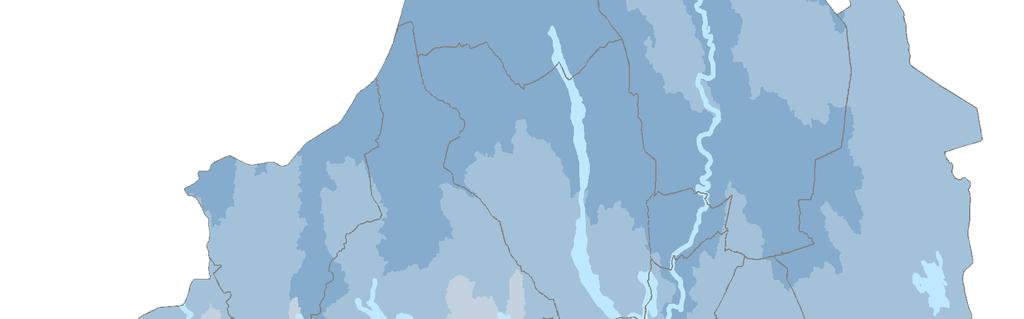 Diagram visas i detta avsnitt för endast två delavrinningsområden, vilka är markerade i Figur 5.