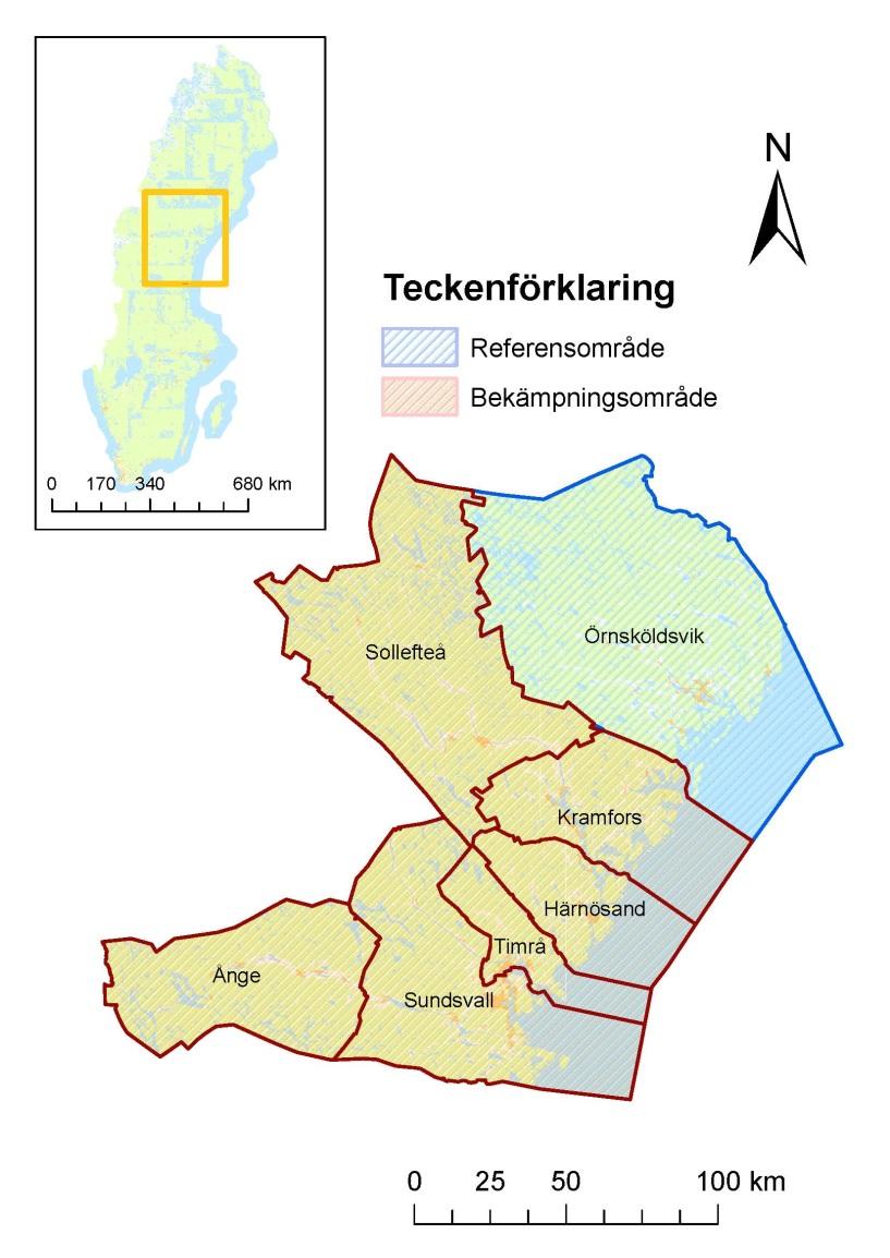 INLEDNING Till följd av stormskador under 2007 och de efterföljande somrarnas gynnsamma väderförhållanden för flertalet arter av skadeinsekter, beslutade Skogsstyrelsen att införa ett