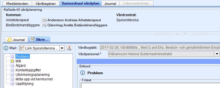 Helena Håkansson, Lotta Sjökvist FS 2017-03-07 1.1 5 (8) Samordnad vårdplanering Den samordnade vårdplanen ger en helhetsöversikt av aktuella och planerade insatser inför utskrivingen.