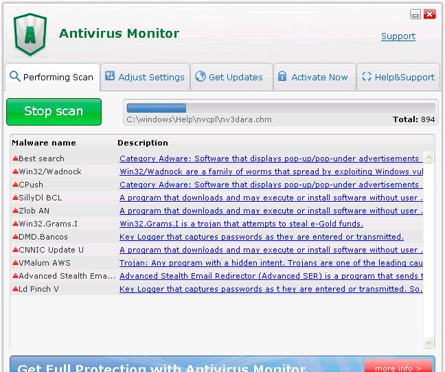 Antivirus Monitor Rogue Antivirus är falska säkerhetsprogram som ger intryck av att vara både legitima och effektiva.
