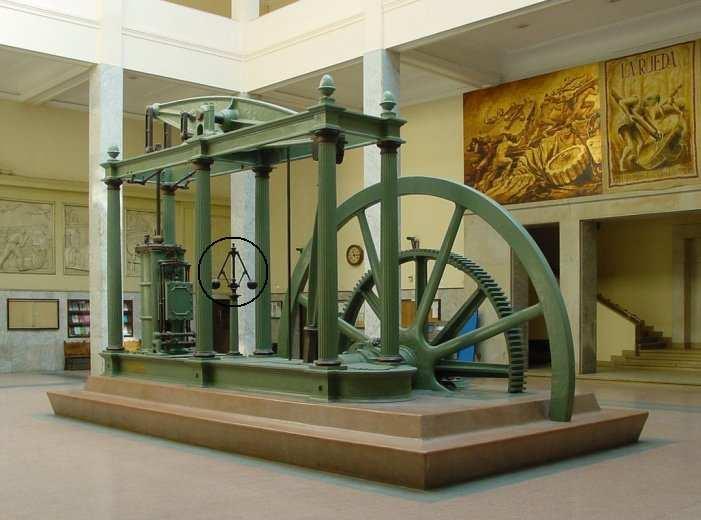 Tidigt reglertekniskt exempel Watts ångmaskin (första från 1775) Förhöjd
