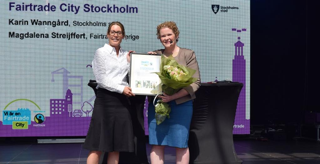 Diplomering av Stockholm Fairtrade City.