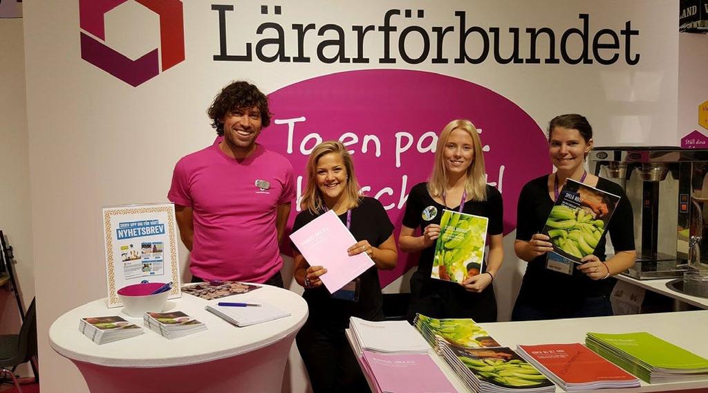 Under Bok- och biblioteksmässan delades Fairtrades pedagogiska material ut i Lärarförbundets monter.